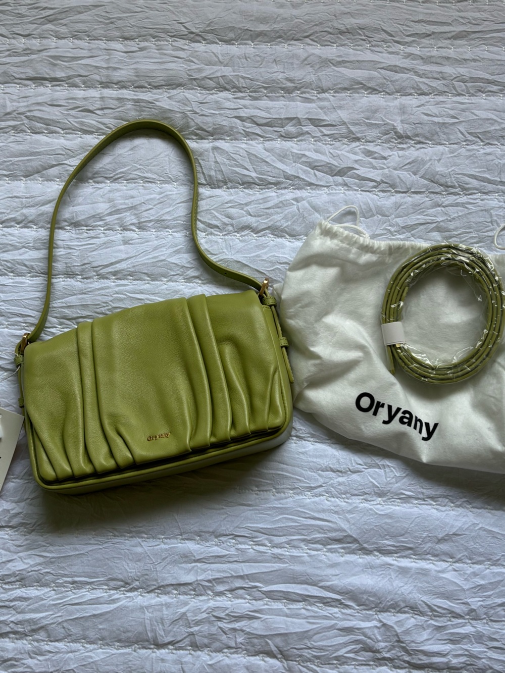 NWT Oryany Green Leather Shoulder Bag